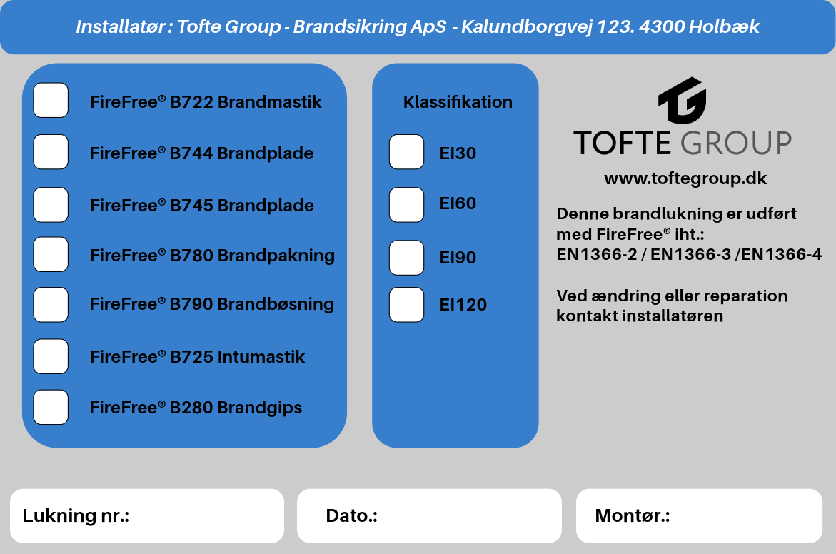 Tofte Group - Brandsikring